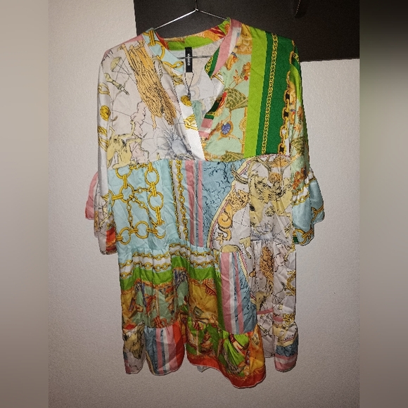Venti 6 Multi Pattern Dress Size L - Picture 1 of 5